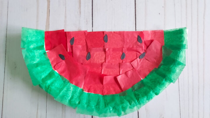 Torn Paper Watermelon Craft - Made To Be A Momma