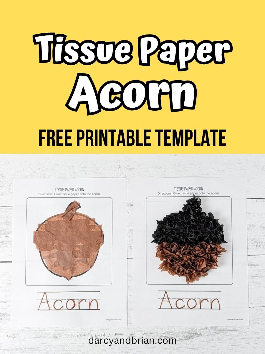 Acorn Painted Squirrel Craft with Free Template - Happy Toddler Playtime