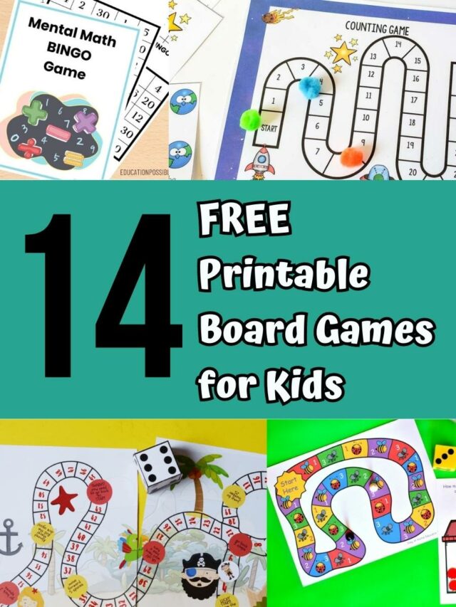 Fun Educational Free Printable Board Games For Kids