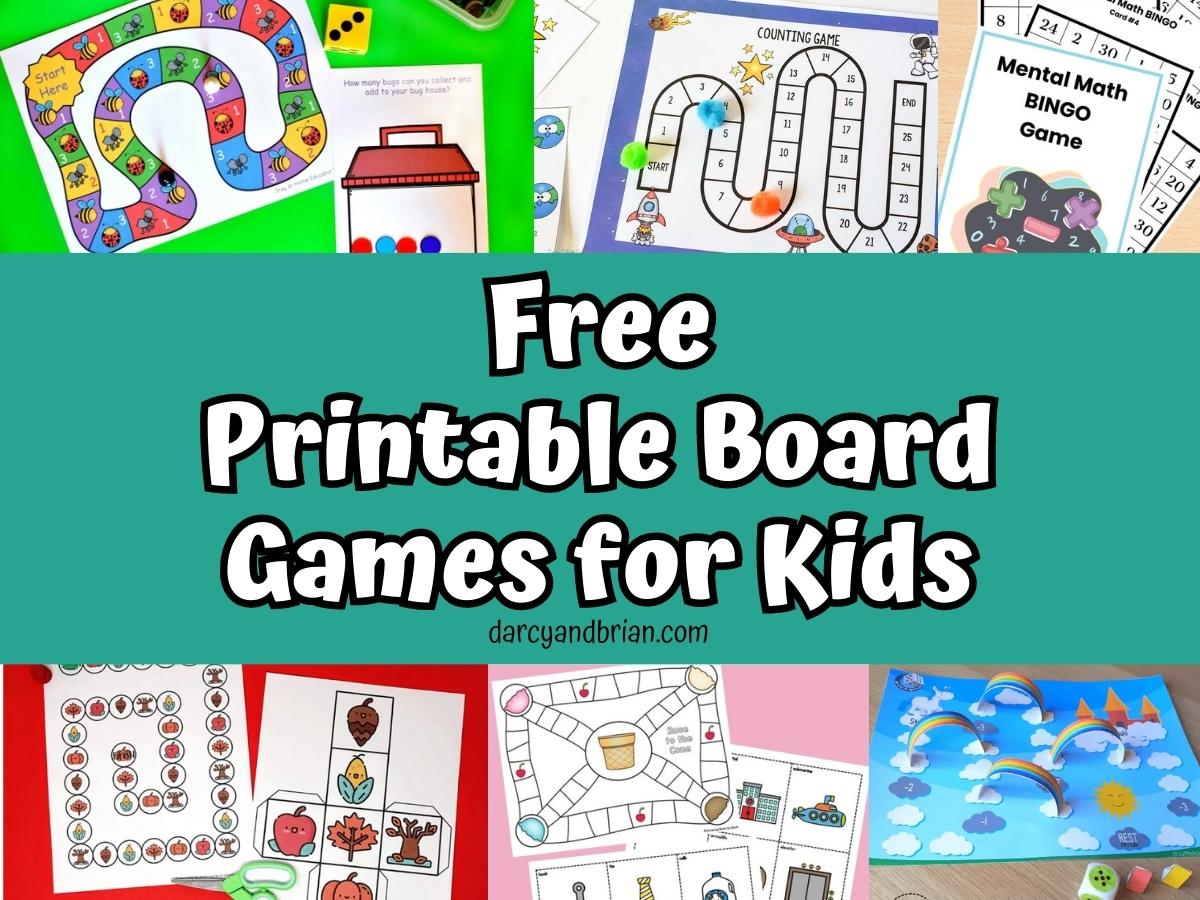 Fun & Educational Free Printable Board Games For Kids