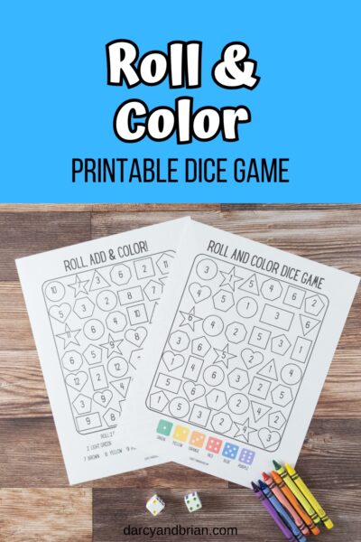 Roll and Color Dice Game | Preschool & Kindergarten Math Activity