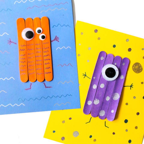 Easy Popsicle Stick Monsters