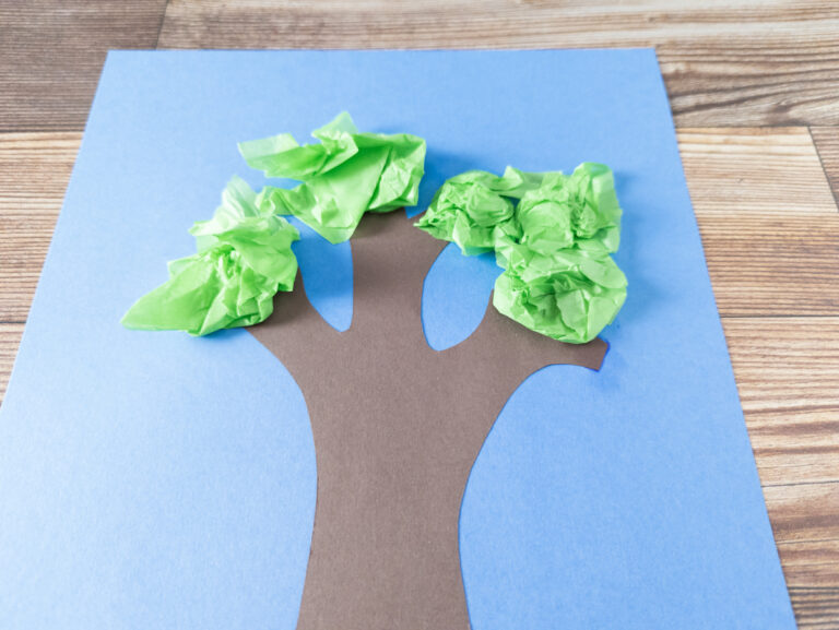 Tissue Paper Tree Craft 