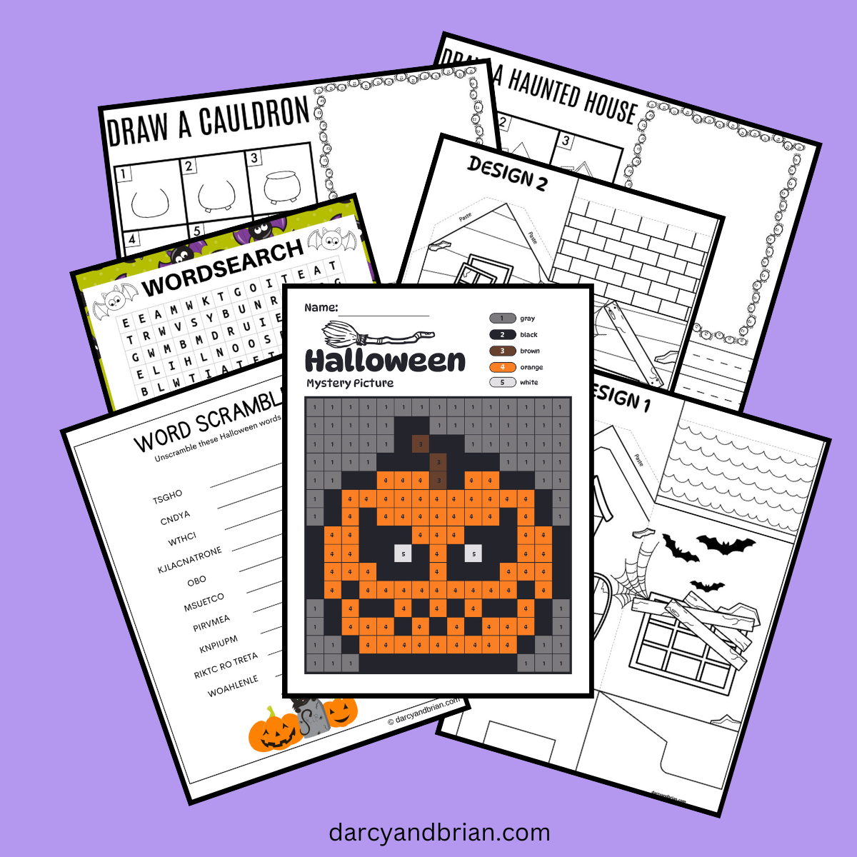 Halloween Activity Book For Kids Ages 4-8 6-8: Spooky Halloween Activity  And Coloring Book For Children. Including Facts, Word Searches, Dot To Dot,  M (Paperback)