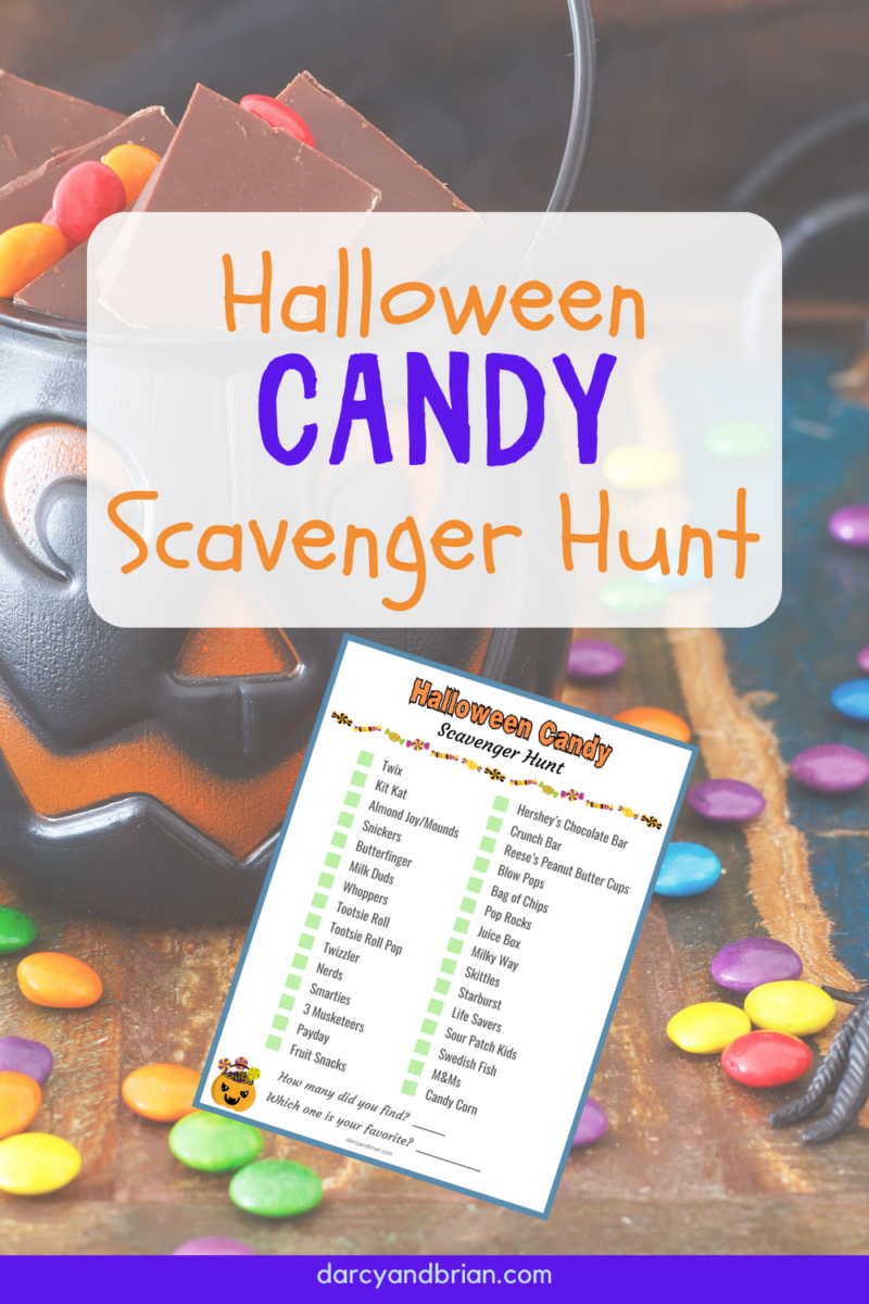 Halloween scavenger hunt for candy