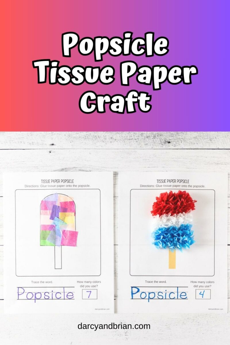 Popsicle Tissue Paper Craft | Preschool Activity for Kids