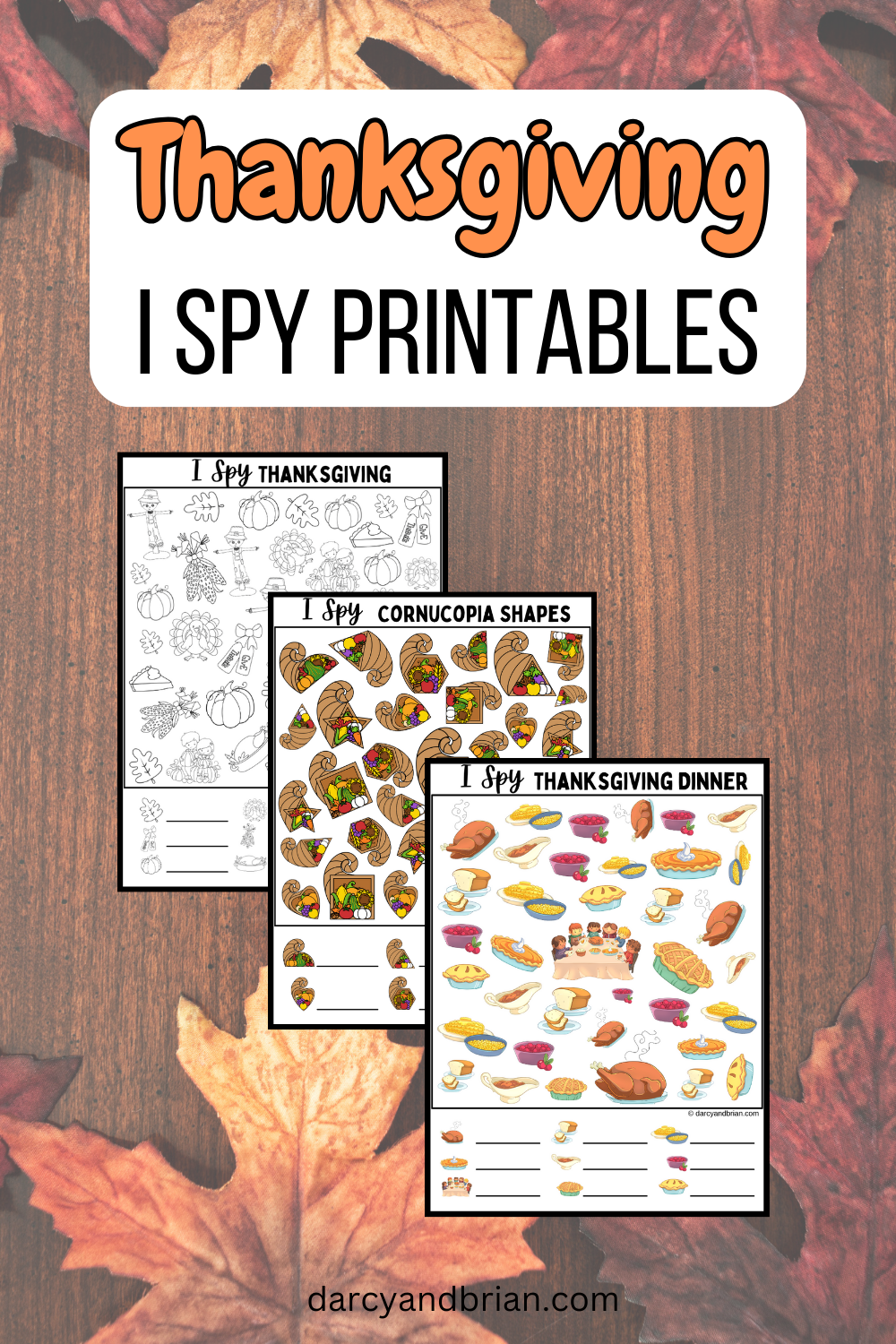 I Spy Thanksgiving Coloring Book for Kids Age 2-5: A Fun Activity