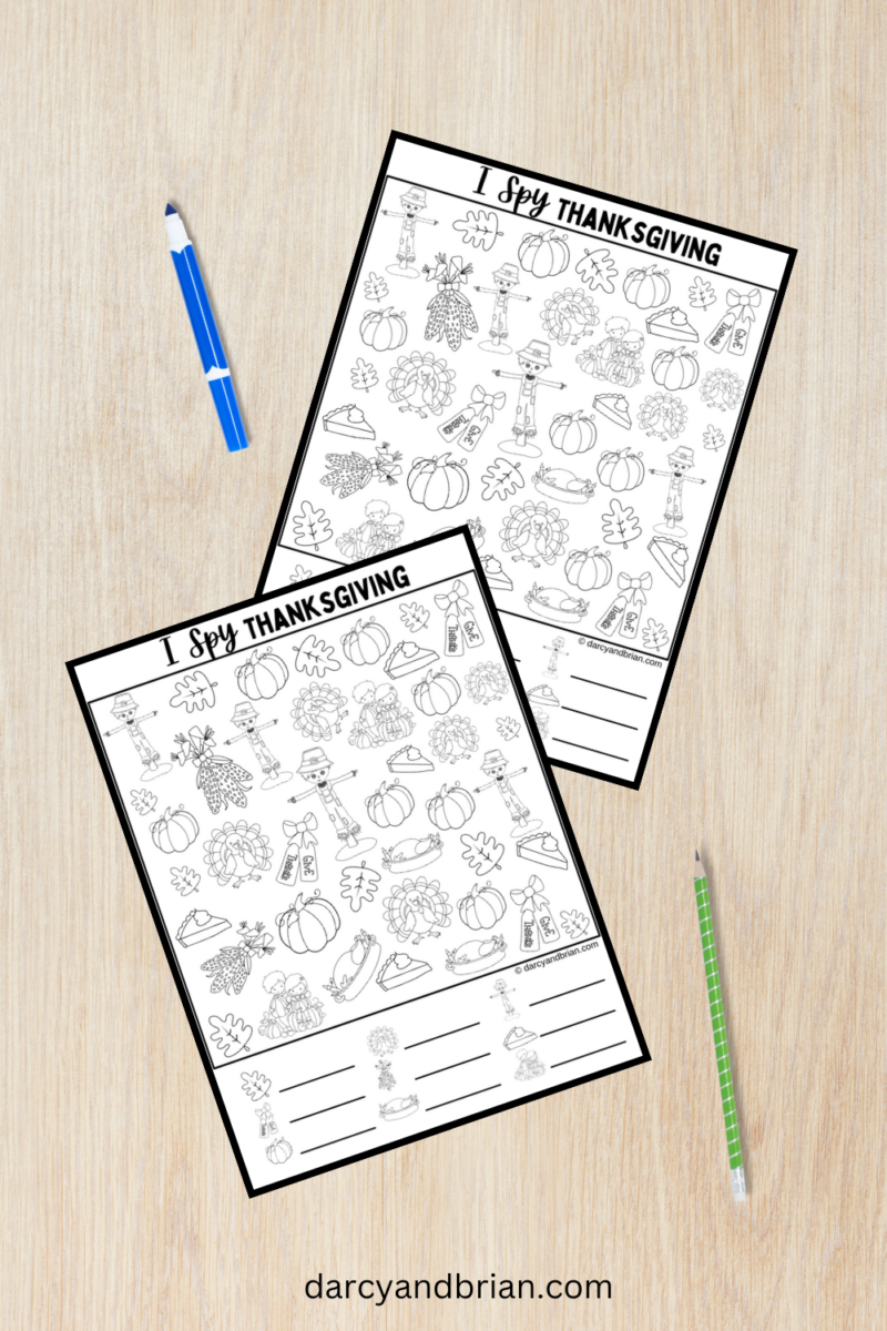 I Spy Thanksgiving Printables | Engaging, Fun Activity for Kids