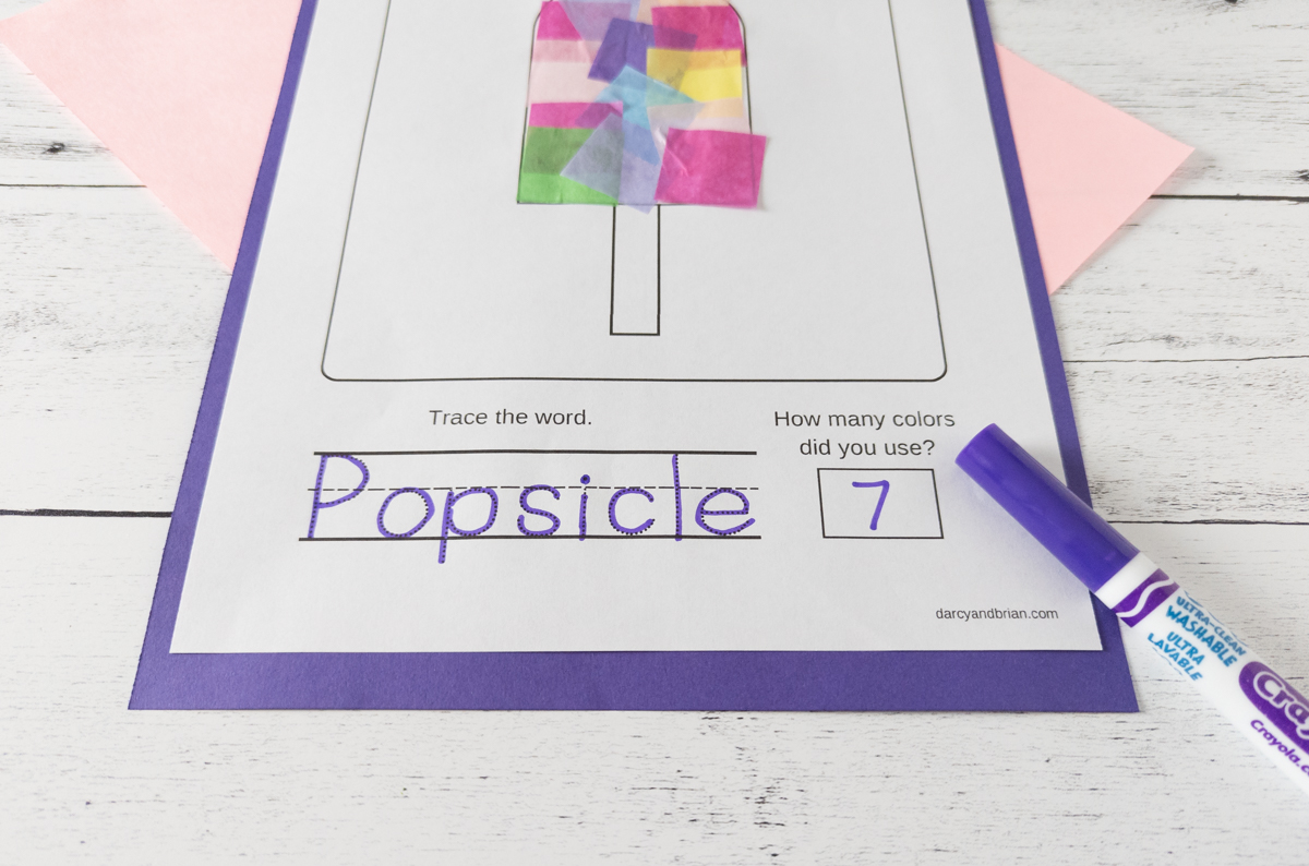 Popsicle Tissue Paper Craft | Preschool Activity for Kids