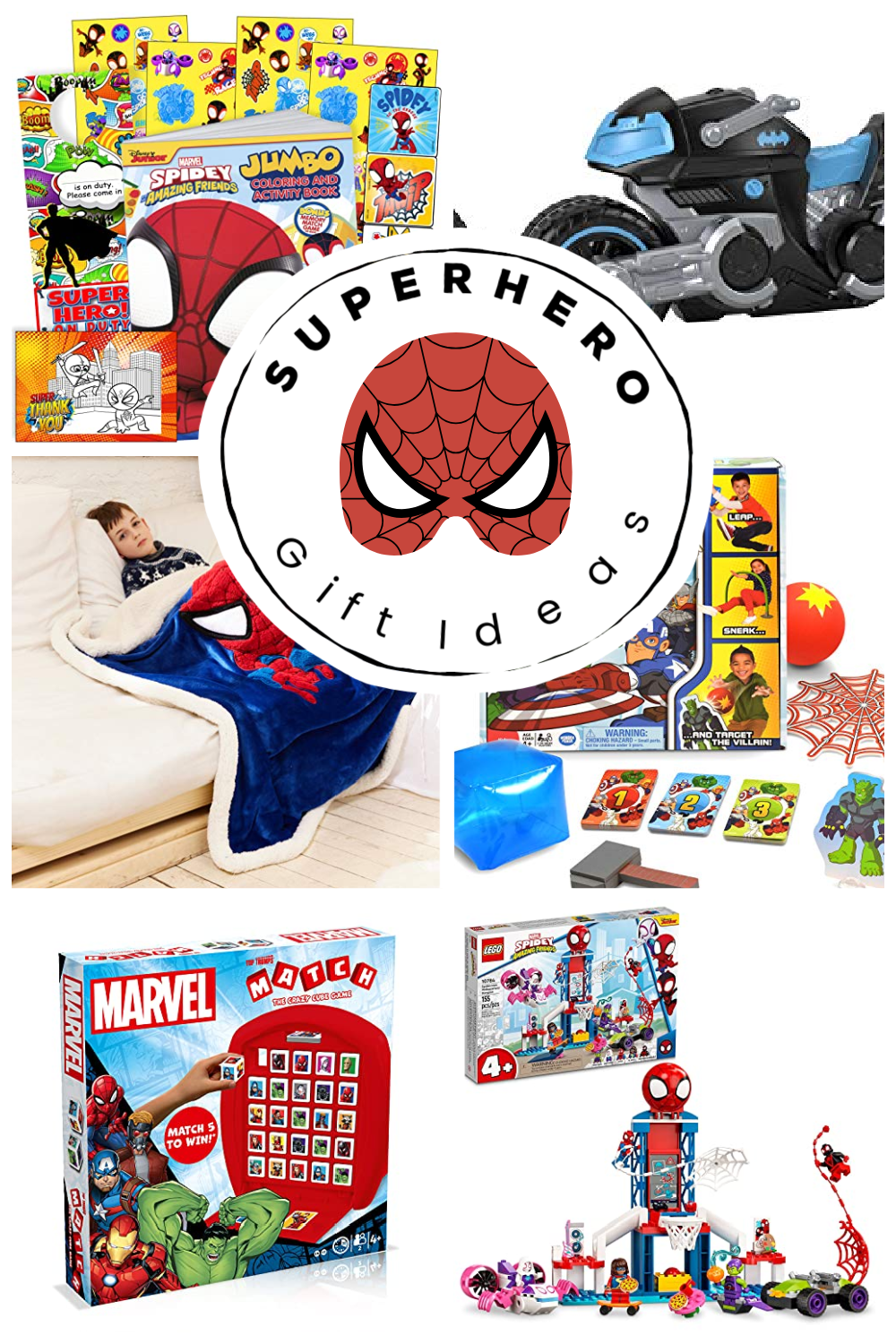  Spidey and His Amazing Friends Activity Set Bundle - Spiderman  Coloring Book, Spiderman Stickers, 2-Sided Superhero Door Hanger and More,  Red : Toys & Games