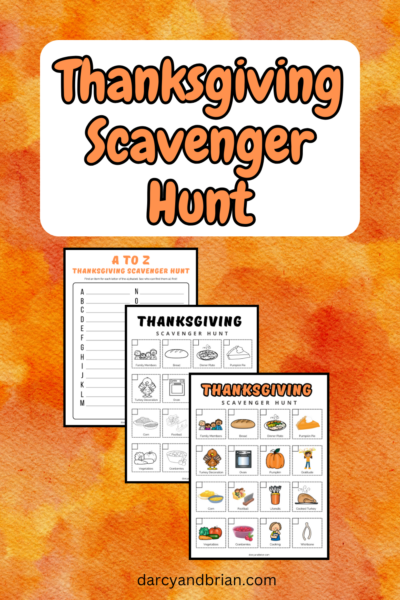 Printable Thanksgiving Scavenger Hunt for Kids