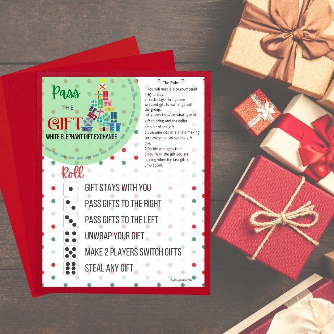 Christmas Pass the Gift Game for Family & Classroom Parties