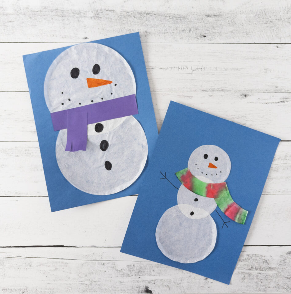 Coffee Filter Snowman Craft for Kids | Fun Winter Activity