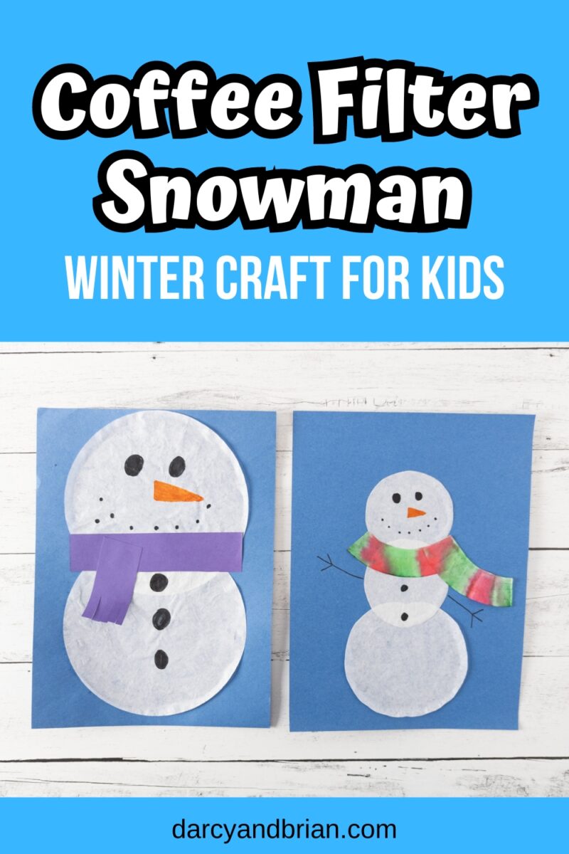 Coffee Filter Snowman Craft for Kids | Fun Winter Activity