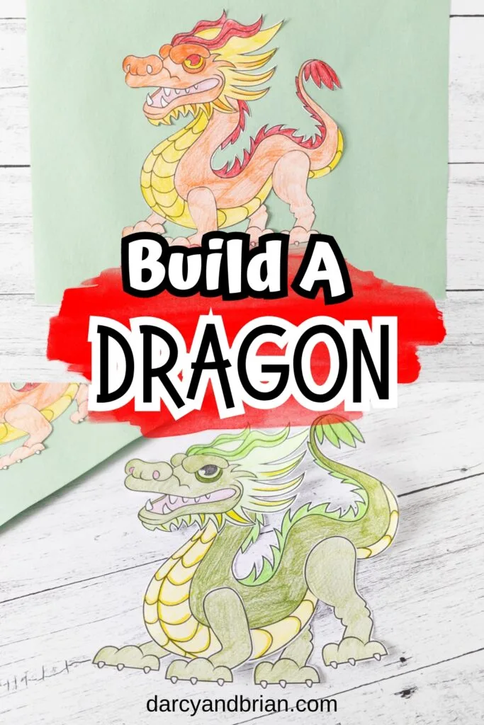 Handprint Dragon Craft FREE PRINTABLE for Chinese New Year