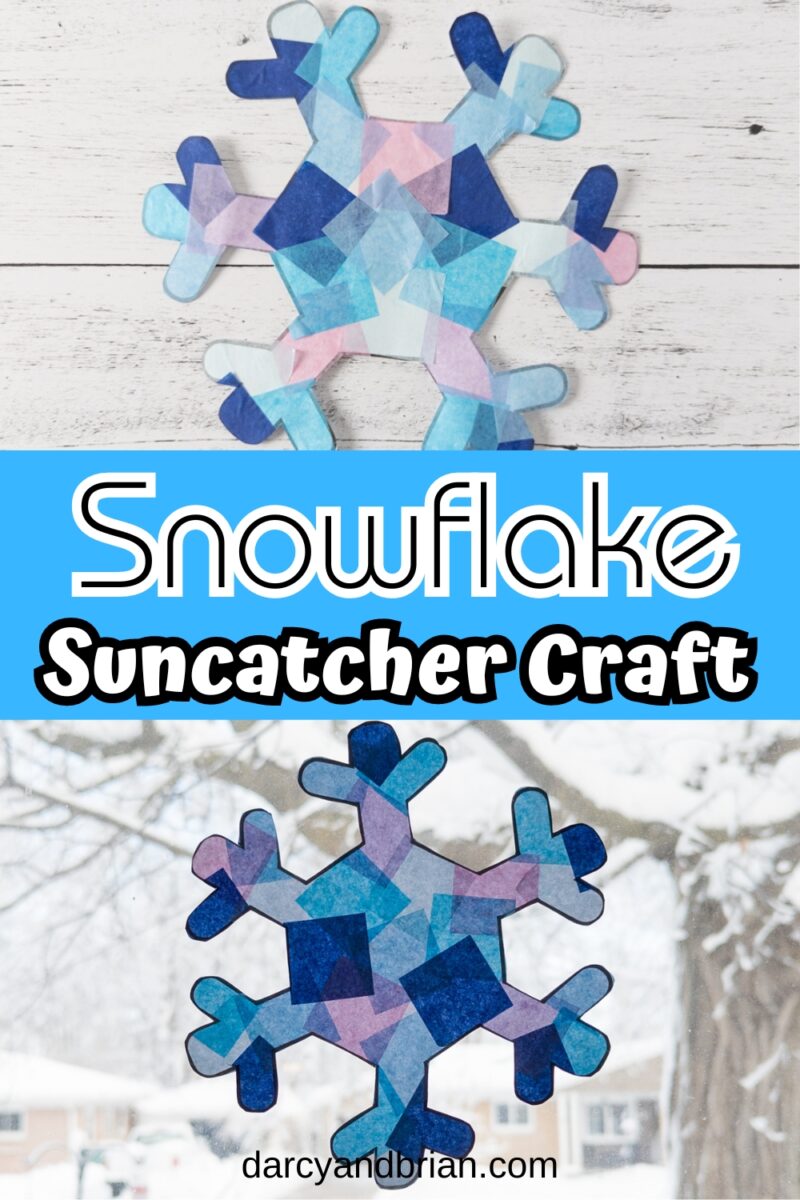 Snowflake Suncatcher Craft for Kids - Easy DIY Winter Activity!