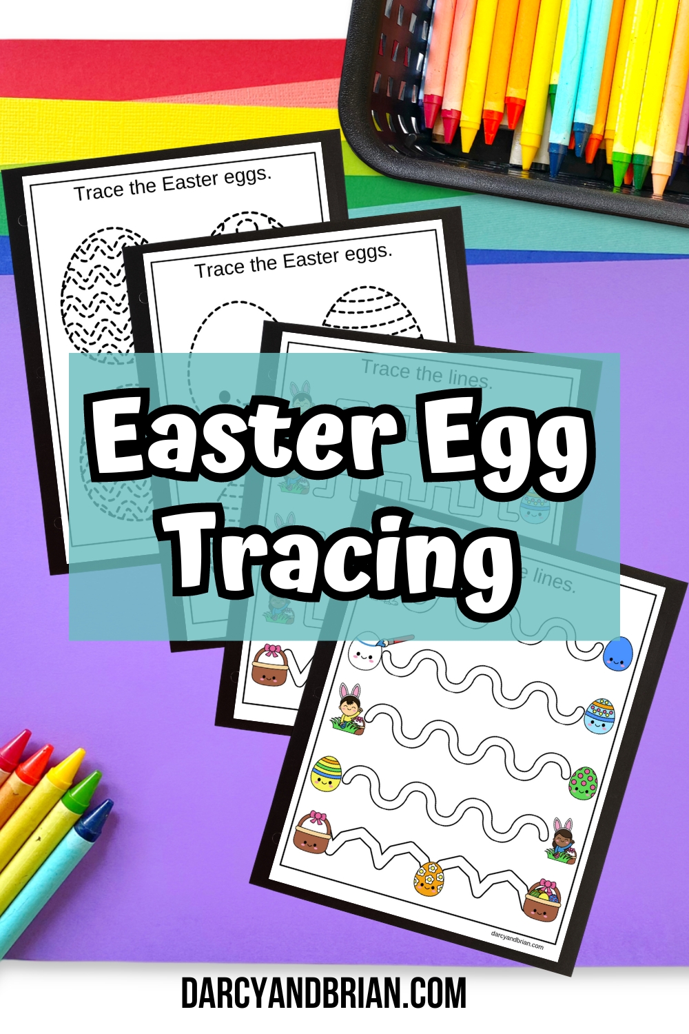 Easter Egg Tracing Worksheets for Preschoolers