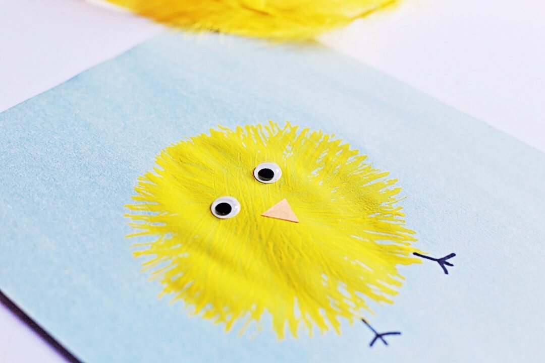 Baby Chick Fork Painting | Spring Art for Kids