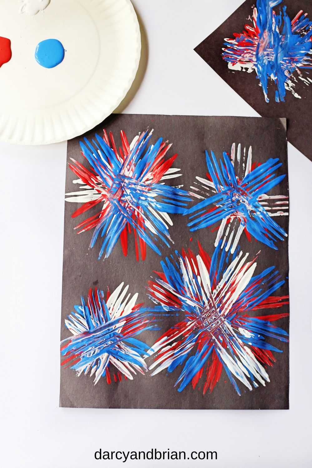 Easy Firework Painting for Kids | Creative Fourth of July Craft