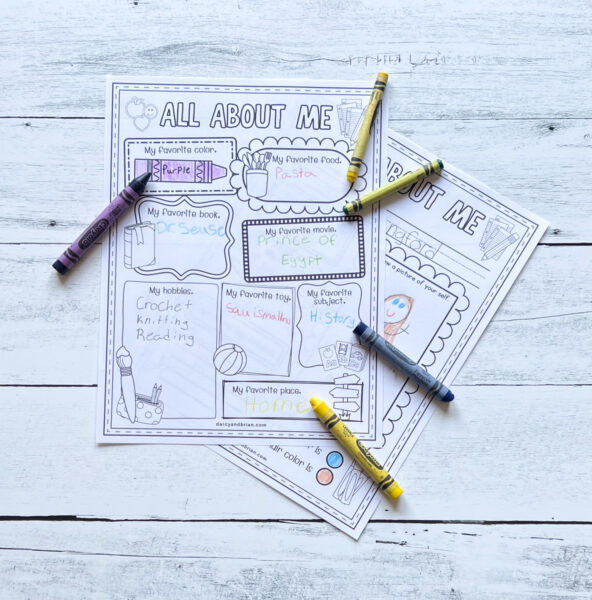 Free Printable All About Me Preschool Activities