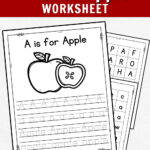 Preview of worksheets with letter find and tracing Aa for apple.