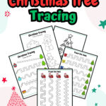 It has 5 pages of tracing activities on the cover page with some Christmas-themed decoration on its background.