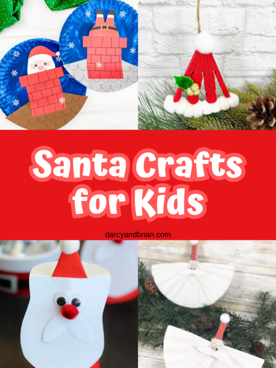 It has the colorful background with different santa-themed crafts as the cover page.