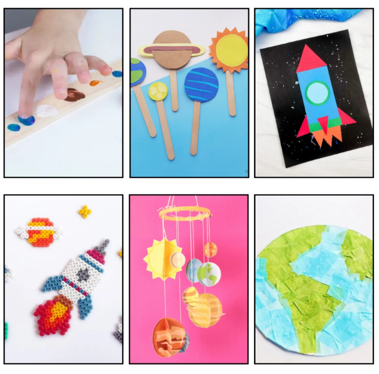 There are 6 Solar System themed Crafts for young ones to create that has different styles and creative results.